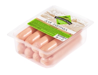 Для завтрака Сосиски, целлофан 480 гр. шт.
